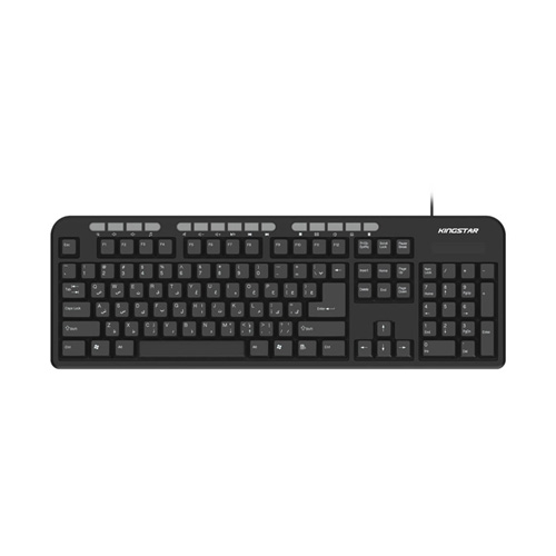 صفحه کلید باسیم کینگ استار مدل KB66 - با حروف حک شده فارسی