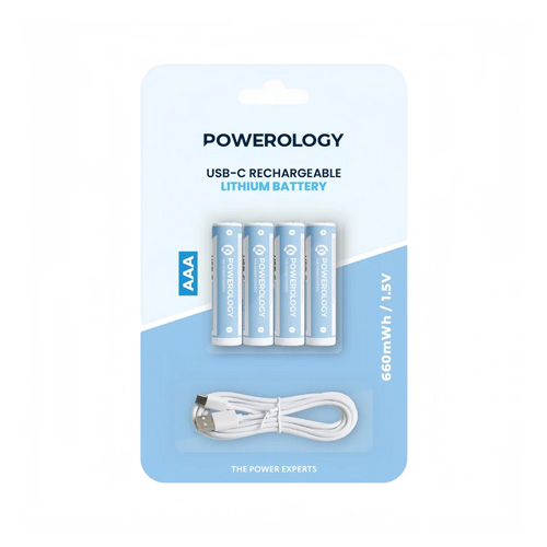 باتری نیم قلمی شارژی پاورولوژی مدل PAAAV2RBT