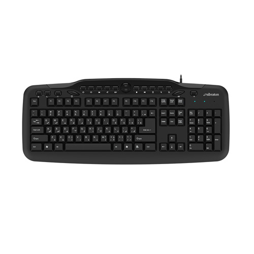 صفحه کلید باسیم سیبراتون مدل SKB569 - با حروف حک شده فارسی