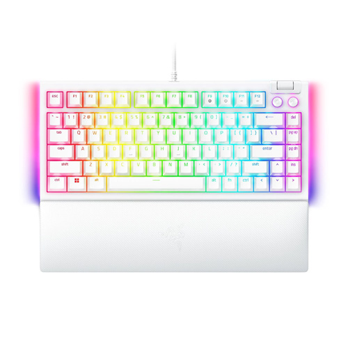 صفحه کلید باسیم ریزر مدل BlackWidow V4 75% White Edition