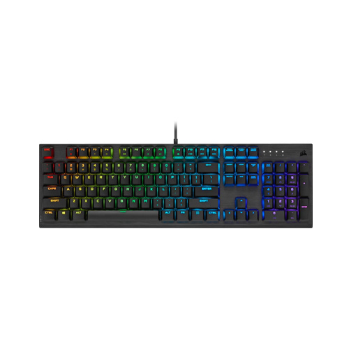 صفحه کلید گیمینگ باسیم کورسیر مدل K60 RGB PRO • سوئیچ سفید