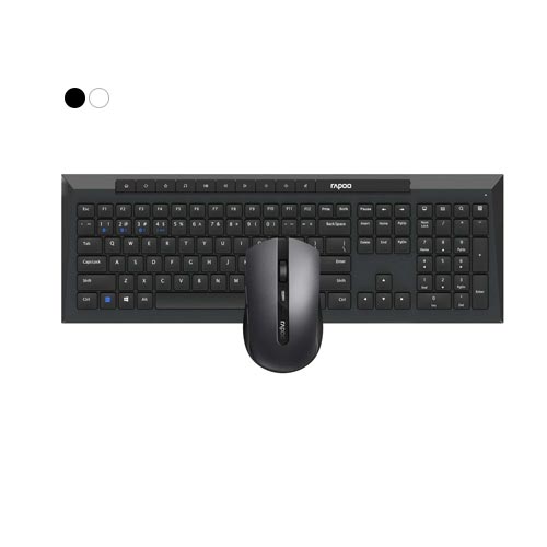 صفحه کلید و ماوس بی سیم رپو مدل 8210M ⁃ با حروف حک شده فارسی