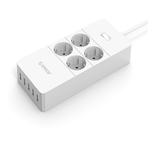 چند راهی و محافظ ولتاژ برق اوریکو مدل HPC-4A5U-V1-EU