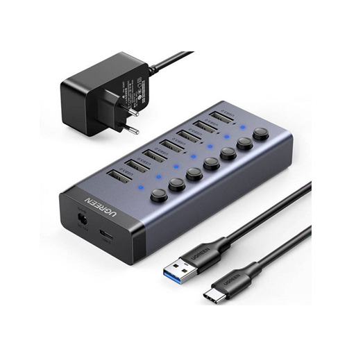 هاب 7 پورت TYPE-C به TYPE-A  یوگرین مدل 90307