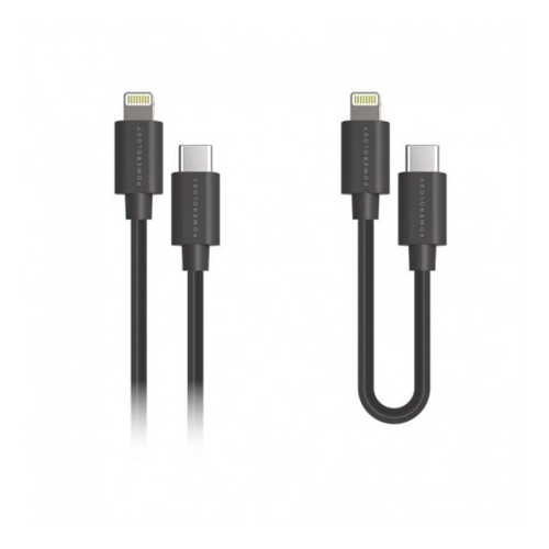 کابل شارژ پاورولوژی USB-C به Lightning مدل PLCOLBK