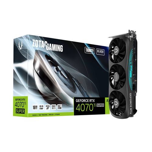 کارت گرافیک زوتک مدل GeForce RTX 4070 Ti SUPER Trinity Black Edition 16GB
