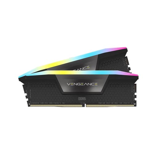 حافظه رم دسکتاپ کورسیر مدل VENGEANCE RGB 32GB [2×16GB] DDR5 6600MHz CL38