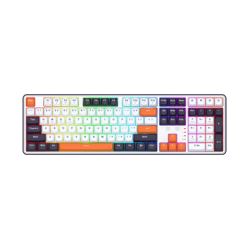 صفحه کلید بی‌سیم/باسیم ردراگون مدل WYVERN PRO K689WBO-RGB-PRO • سوئیچ سبز