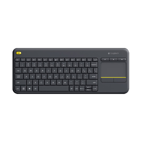 صفحه کلید بی‌ سیم و مجهز به تاچ‌پد لاجیتک مدل K400 PLUS با حروف فارسی
