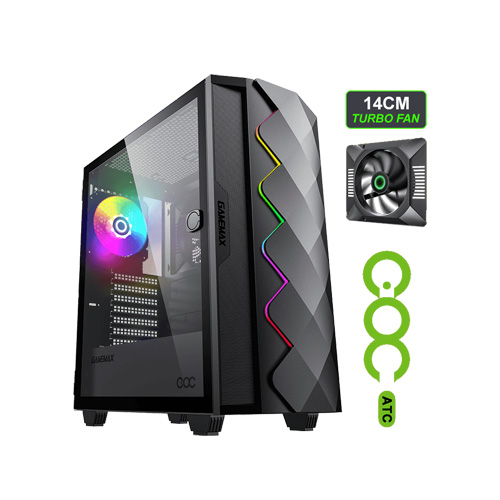 کیس کامپیوتر گیم مکس مدل Diamond COC BK MFG. A361 (2022)