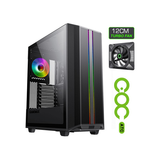 کیس کامپیوتر گیم مکس مدل PRECISION COC MFG.T808 ⁃ BK
