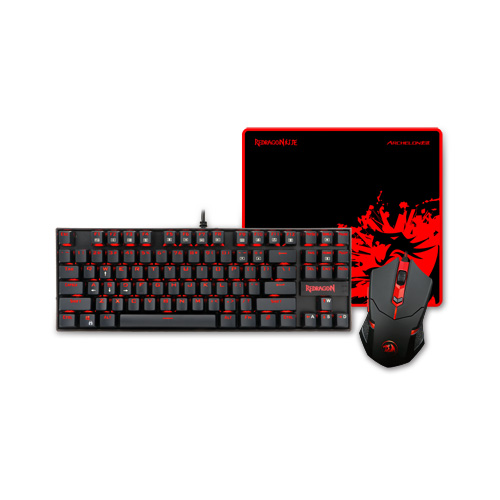 صفحه کلید، ماوس و ماوس‌پد گیمینگ ردراگون مدل GAMING ESSENTIALS  K552-BA-2 • سوئیچ آبی