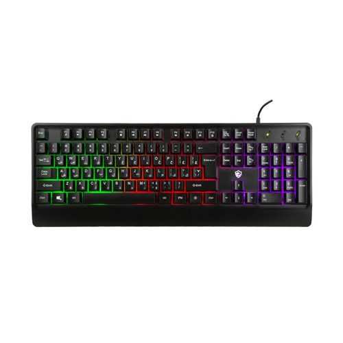 صفحه کلید گیمینگ باسیم بیاند مدل BGK-3300 RGB ⁃ با حروف حک شده فارسی