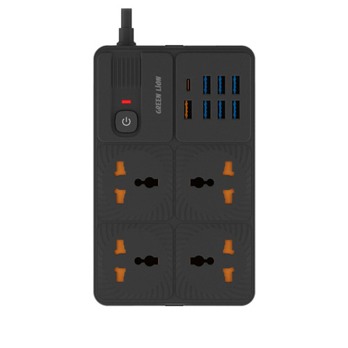چند راهی برق گرین لاین مدل Power Socket 7 USB-A Port & 1 PD Port GNPS7UPDUKBK