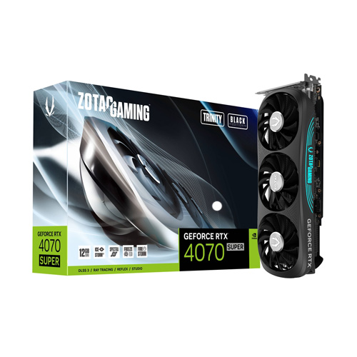 کارت گرافیک زوتک مدل GeForce RTX 4070 SUPER Trinity Black Edition 12GB