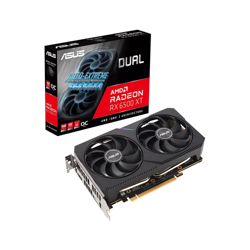 کارت گرافیک ایسوس با حافظه 4GB مدل DUAL-RX6500XT-O4G