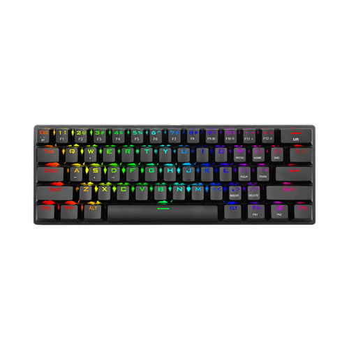صفحه کلید باسیم/بی‌سیم تی-دگر مدل VERDE T-TGK317RGB-BL • سوئیچ آبی