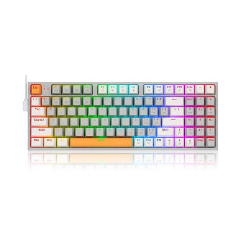 صفحه کلید باسیم ردراگون مدل KITAVA K636GWO-RGB • سوئیچ قرمز